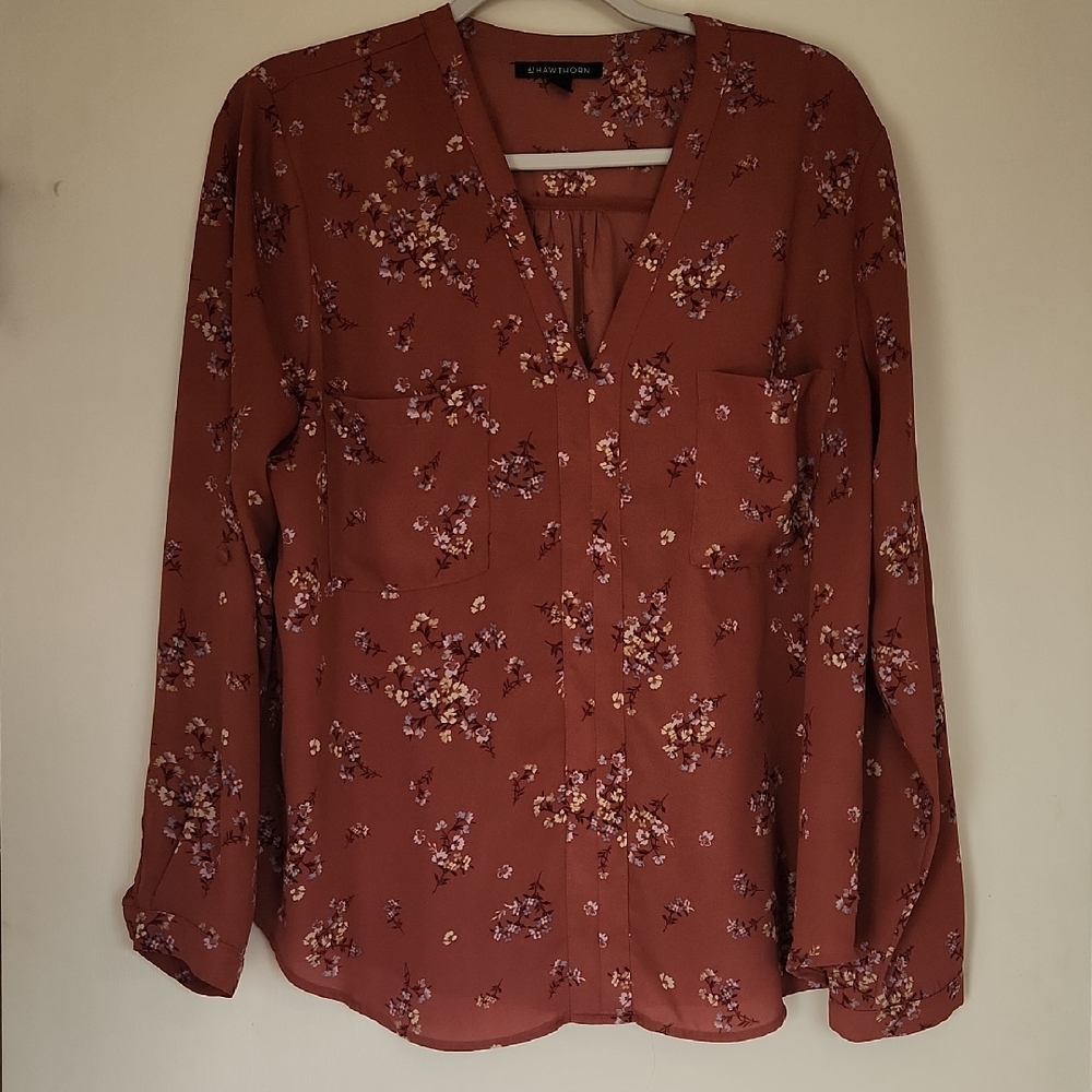 41 Hawthorn Floral Blouse - Rust